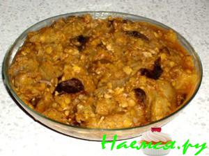 Баклажаны с чечевицей