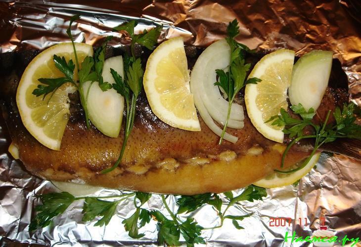 Стерлядь запеченная