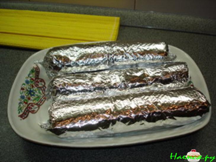 Рулет из Морского языка (Камбалы) с лососем