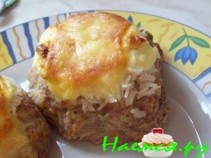Мясные ватрушки с рисом и сыром Мясные ватрушки с рисом и сыром