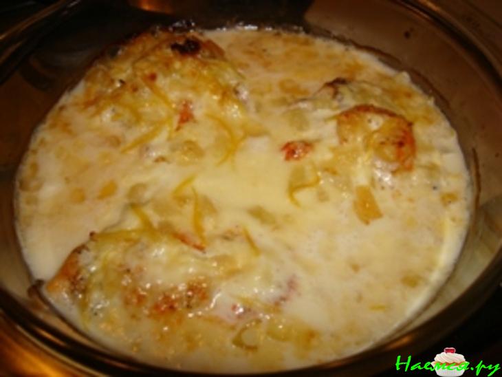 Форель в лимонных сливках