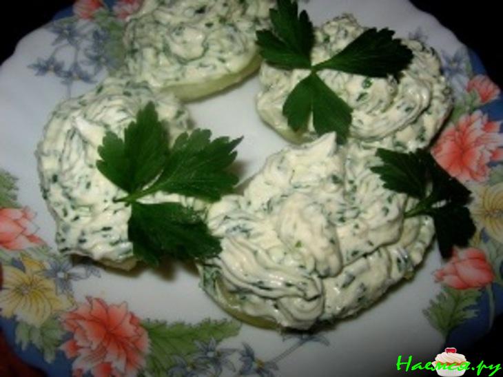 Картофель с творожным кремом