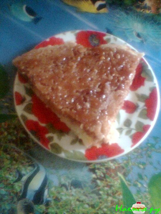 Манный пирог карамельно-шоколадный