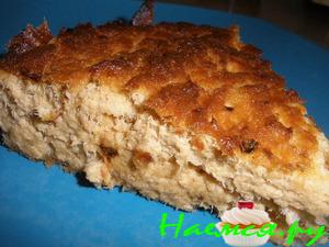 Сырно-лососевый пирог