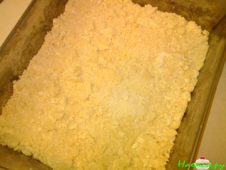 Абрикосовый песочно-бисквитный пирог