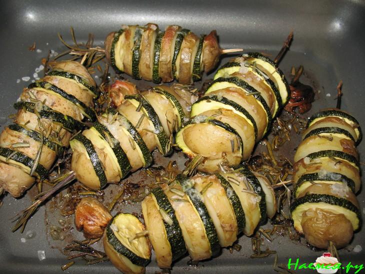 "Полосатики" из картошки и цуккини