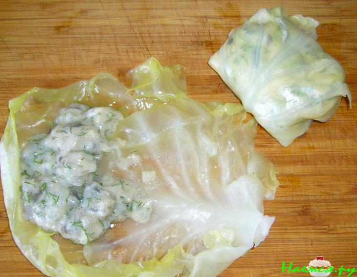 Голубцы с креветками