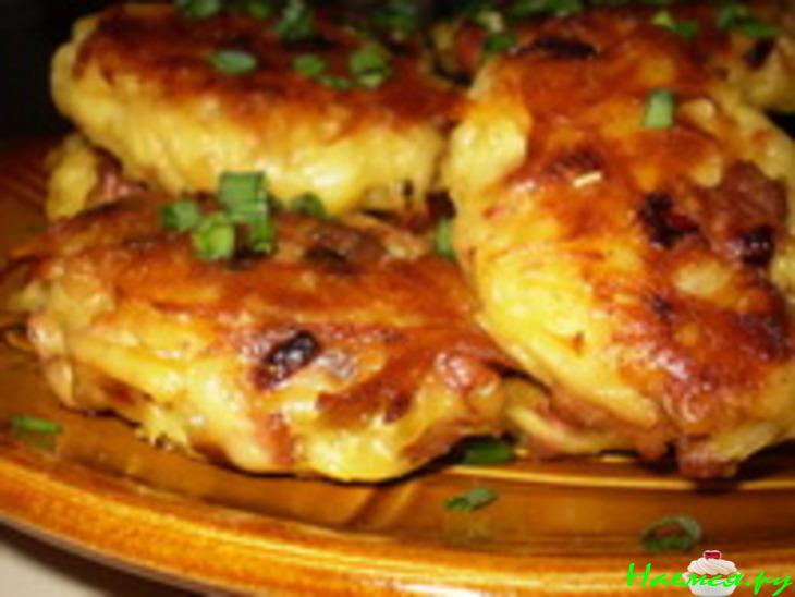 Картофельные котлеты с беконом