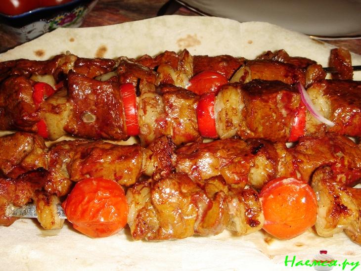 Шашлык из печени