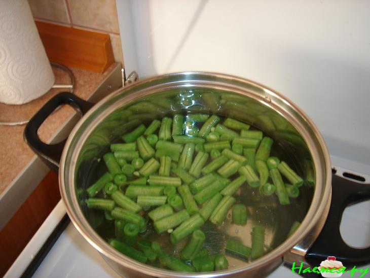 Суп-крем из шпината с зеленой фасолью