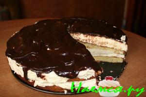 Торт "Птичье Молоко" со сгущенкой