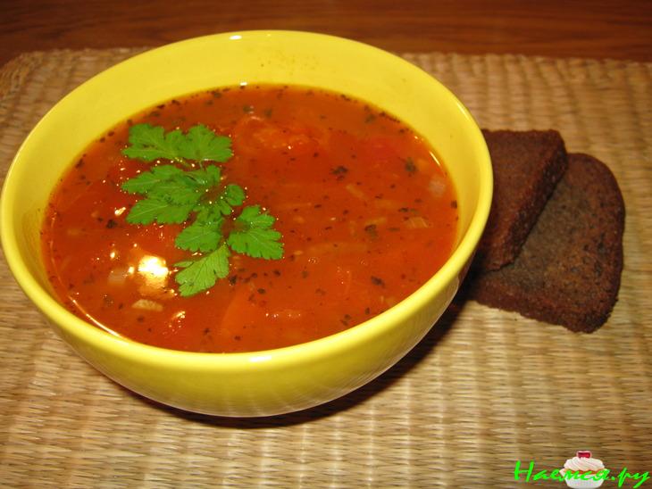Томатный суп с базиликом