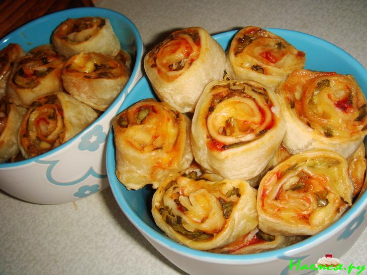 Сырные завитки "мини-пицца"