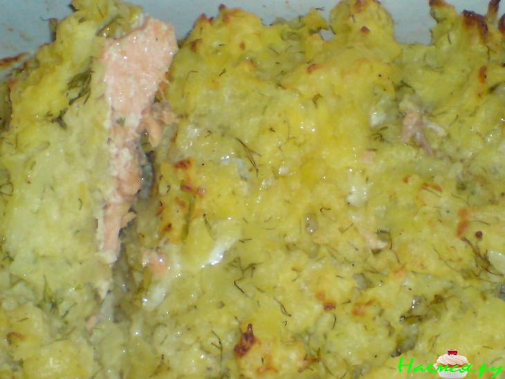 Рыбка под картофельной стружкой