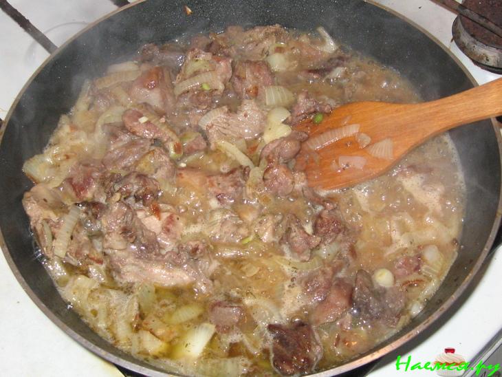 Мясо с овощами в рукаве
