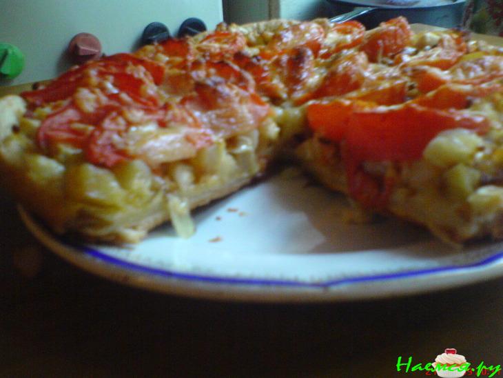 Слоёный пирог с овощами