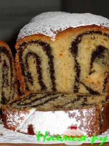 Пирог из дрожжевого теста "Маковый жгут"