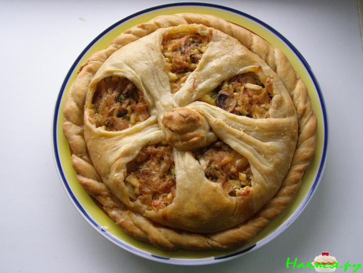 Пирог с капустой из престного теста