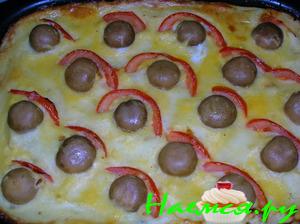 Запеканка картофельная с солеными (или маринованными) опятами