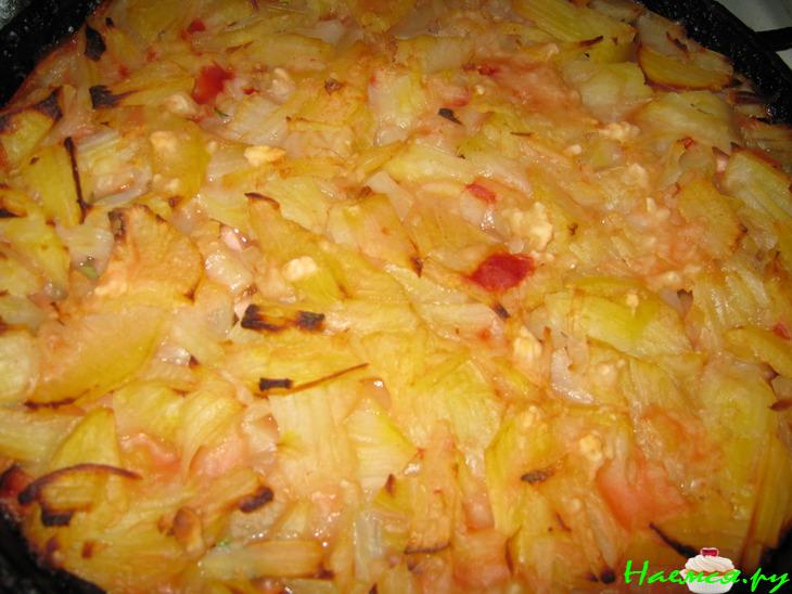 Постная картофельная запеканка