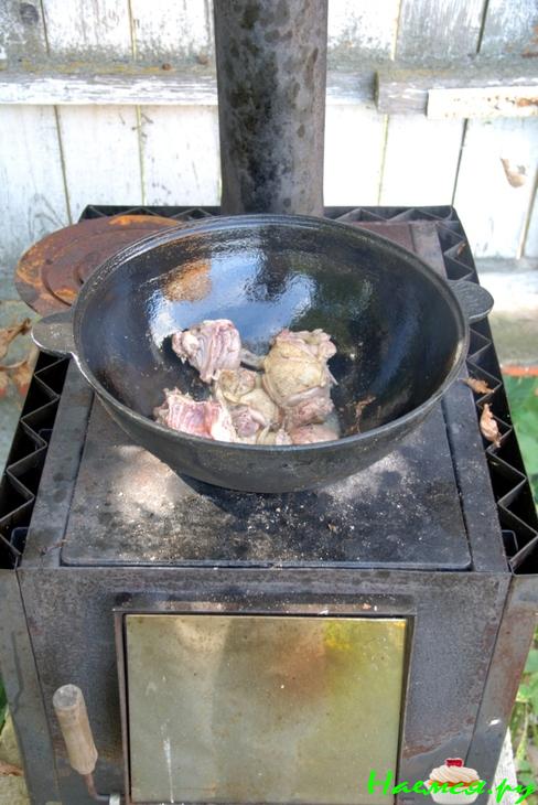Супчик из дикой утки на огне