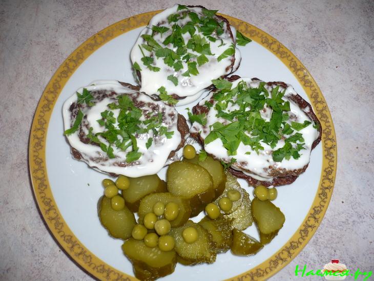 Пирожные из печенки