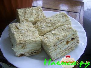 Торт "Наполеон" со сгущенкой