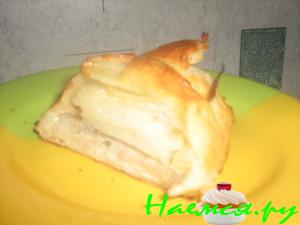 Слоеный рыбный пирог с картофелем