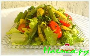 Салат из стручковой фасоли с соусом киви Салат из стручковой фасоли с соусом киви