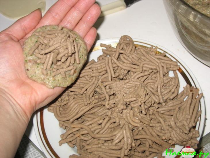 "Котлеты в слоёной плетенке"