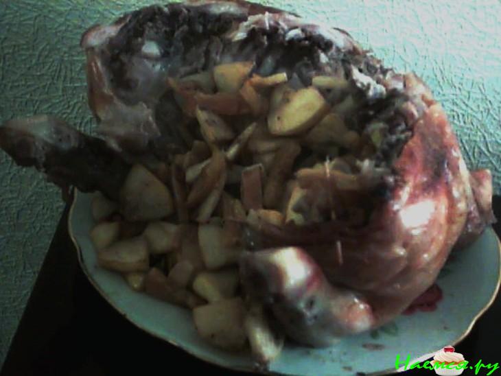 Курица с айвой, курагой и мандарином