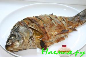 Карп под сметаной