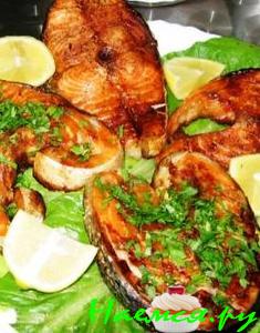 Лосось в лимонном соусе