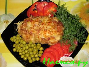 Грудки куриные с черносливом и яблоками