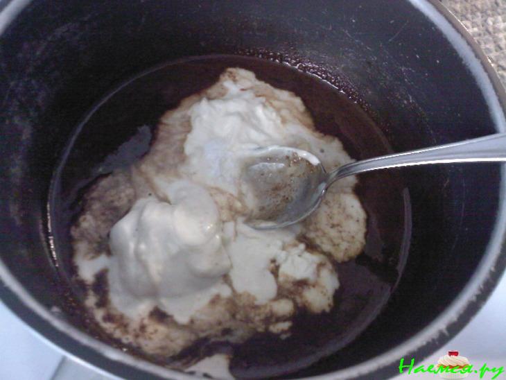 Кофейно-вишневое бланманже