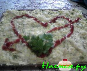 Торт-салат "Раненое сердце"