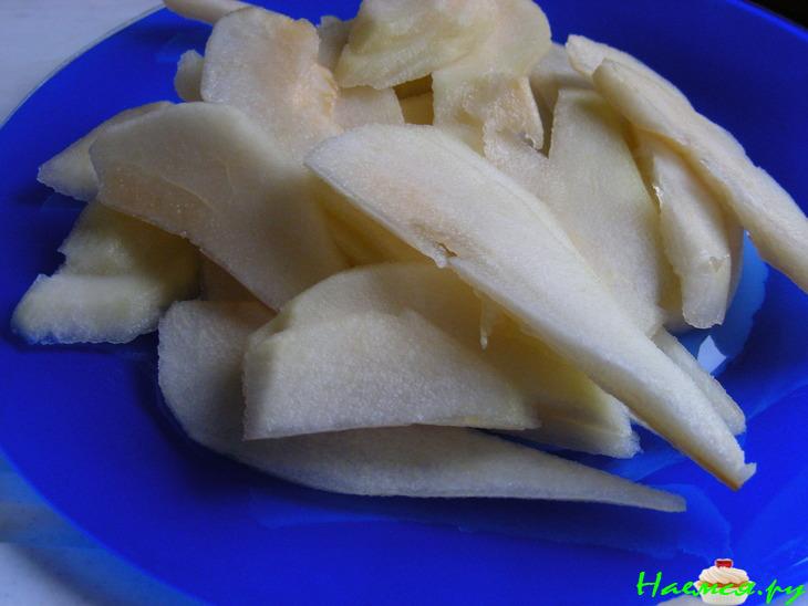 Грушевый пирог с творожной заливкой Грушевый пирог с творожной заливкой