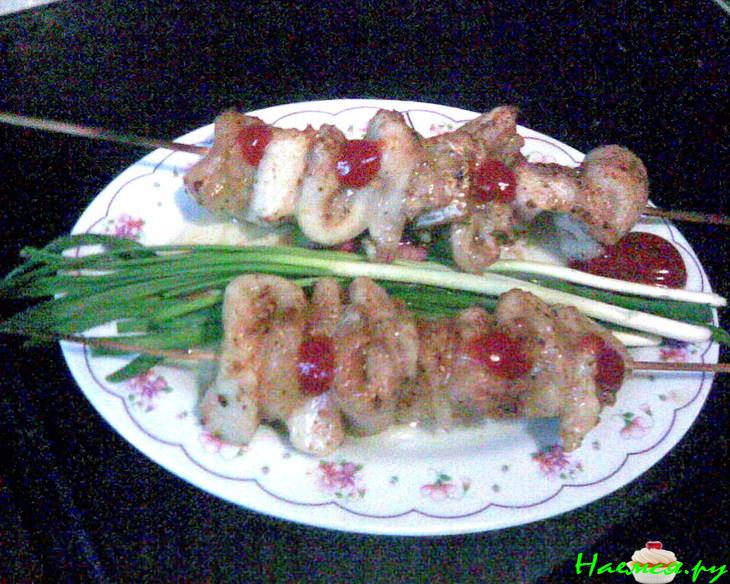 Рыбный шашлык в духовке