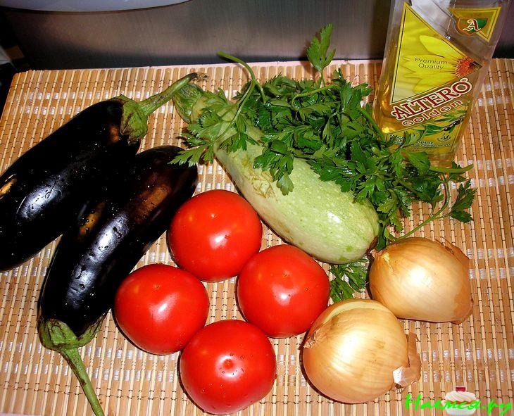 Закуска из баклажана и кабачка