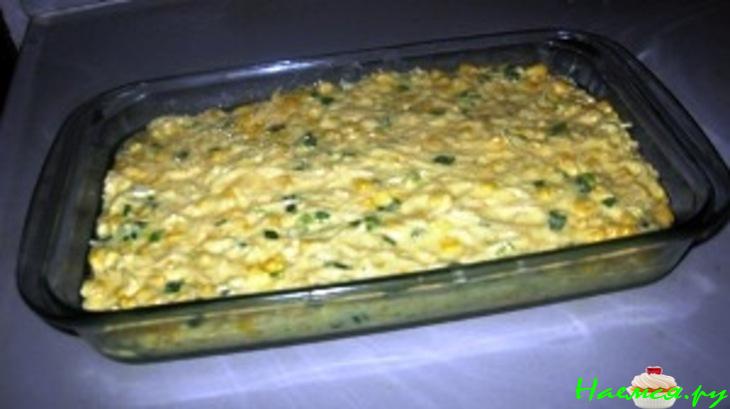 Запеканка с вермишелью и кукурузой "Обжорка"