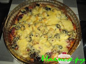 Оливково-грибная пицца Оливково-грибная пицца