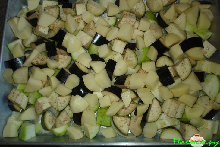 Запеченные овощи с розмарином