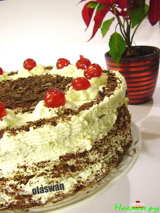 Торт "Чёрный лес" (песочно-бисквитный)