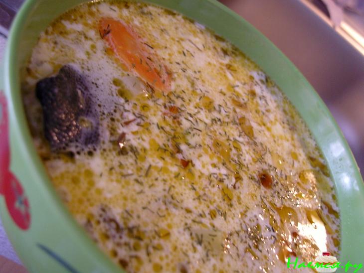 Тайский суп с лососем и кокосом