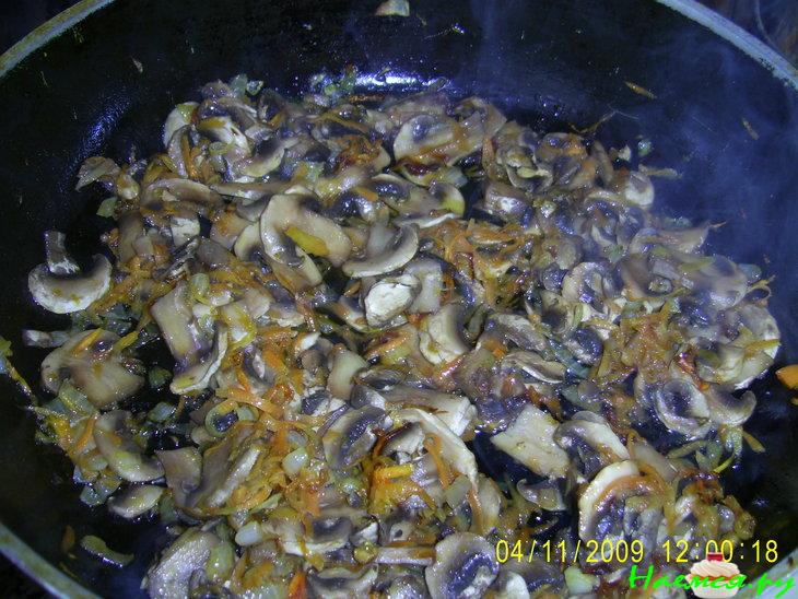 Суп грибной с плавленным сыром