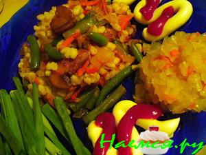 Перловка с овощами