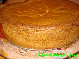 Нежный высокий ореховый бисквит для торта