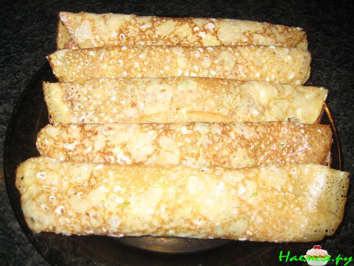 Блины-роллы с лососем