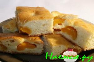 Пирог с консервированными абрикосами