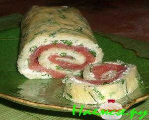 Рулет с форелью